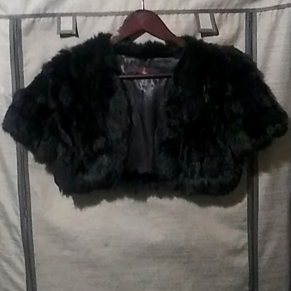 Rabbit fur shoulder stole